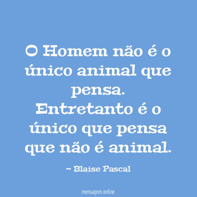 O Homem não é o único animal que pensa