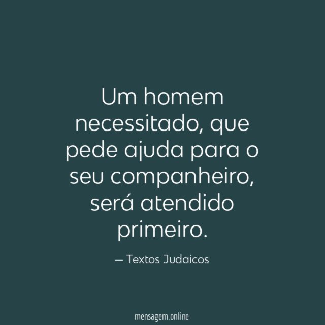 Um homem necessitado