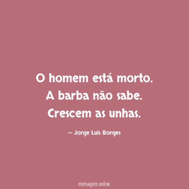 O homem está morto
