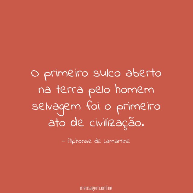 O primeiro sulco aberto na terra pelo homem