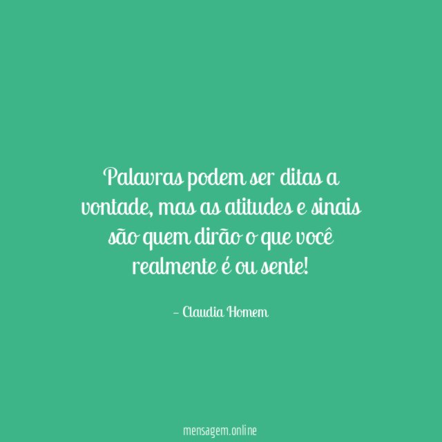 Palavras podem ser ditas a vontade