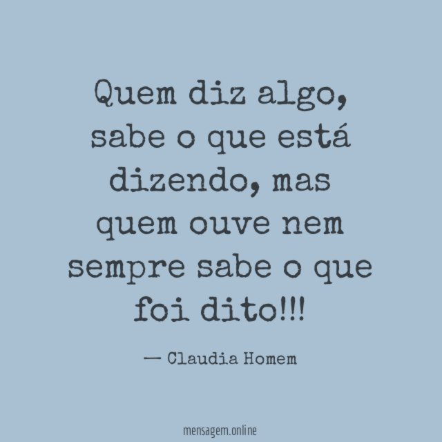 Quem diz algo