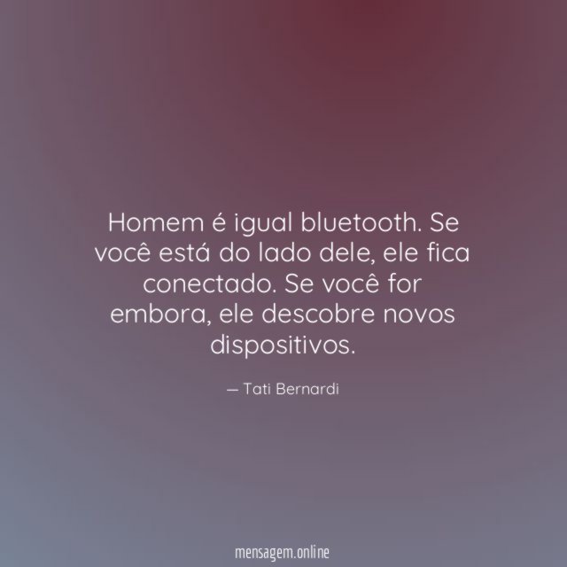 Homem é igual bluetooth
