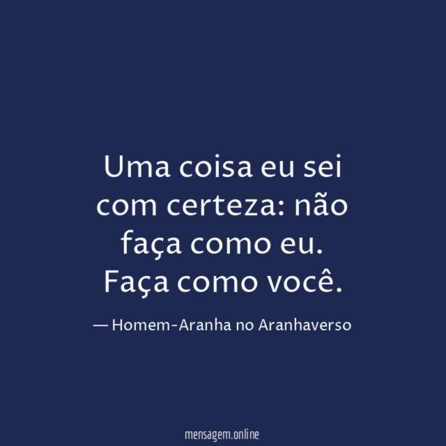 Uma coisa eu sei com certeza