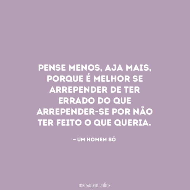 Pense menos