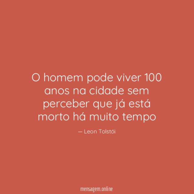 O homem pode viver 100 anos na cidade