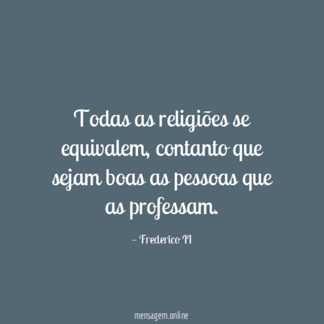 Todas as religiões se equivalem