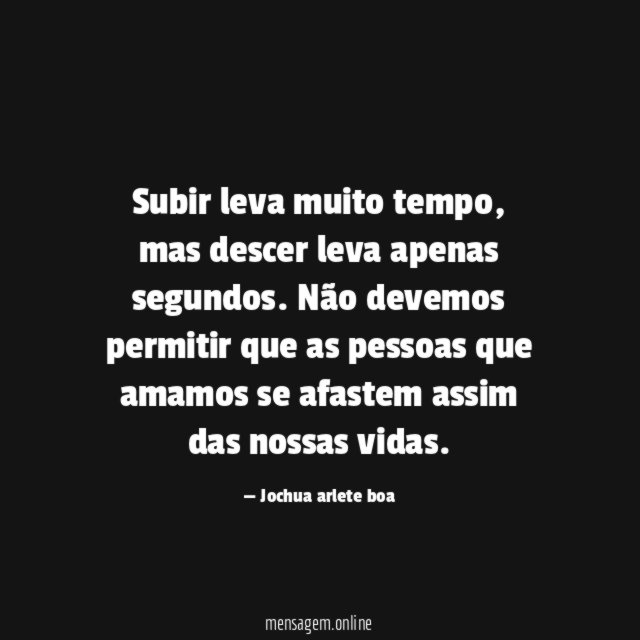 Subir leva muito tempo