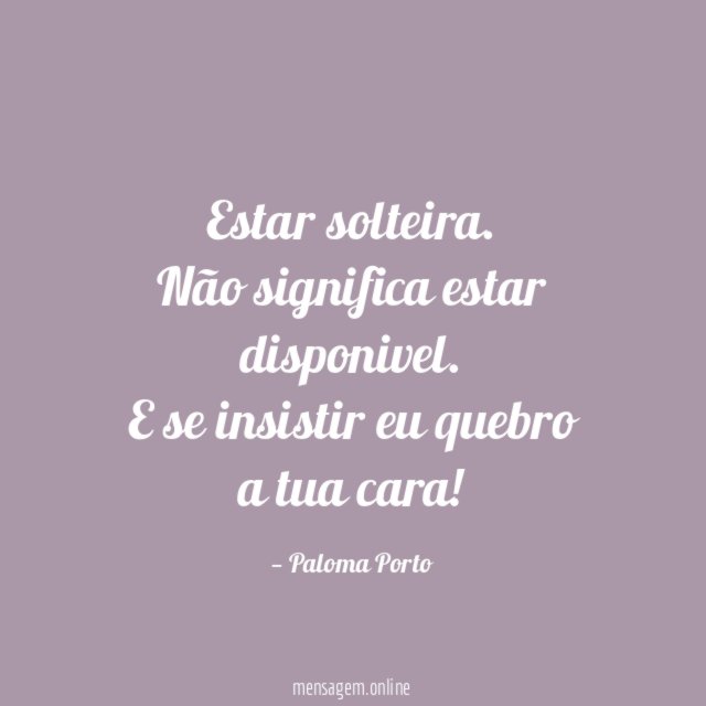 Estar solteira