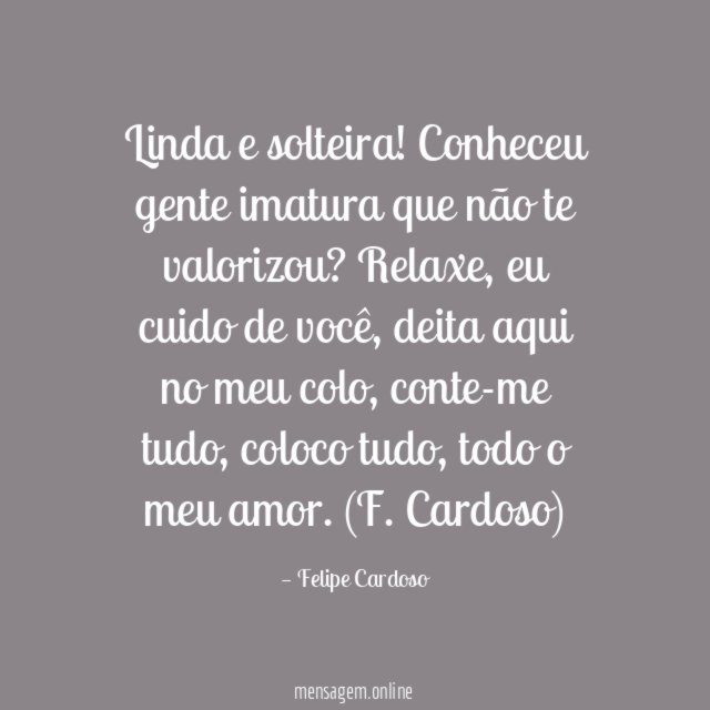 Linda e solteira