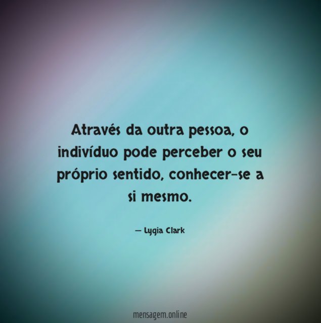 Através da outra pessoa