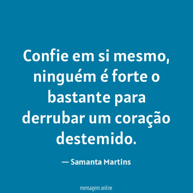 Confie em si mesmo