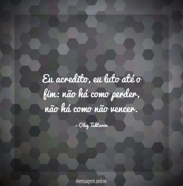Eu acredito
