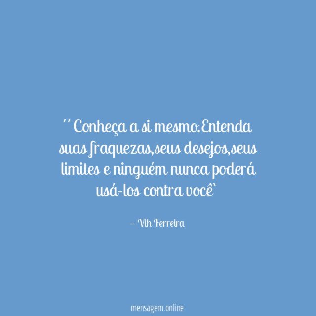 ´´Conheça a si mesmo