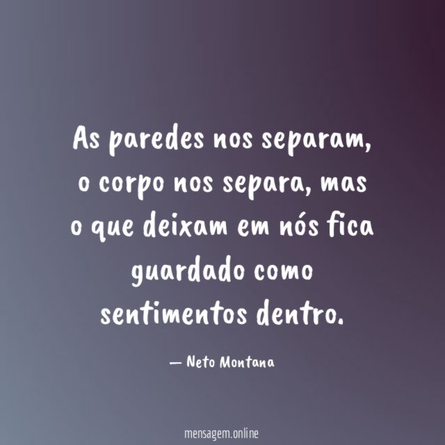 As paredes nos separam