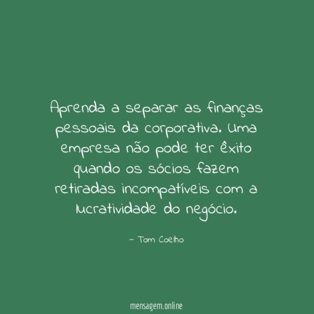 Aprenda a separar as finanças pessoais da corporativa