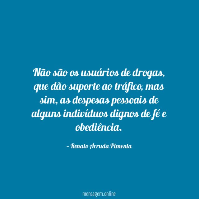 Não são os usuários de drogas