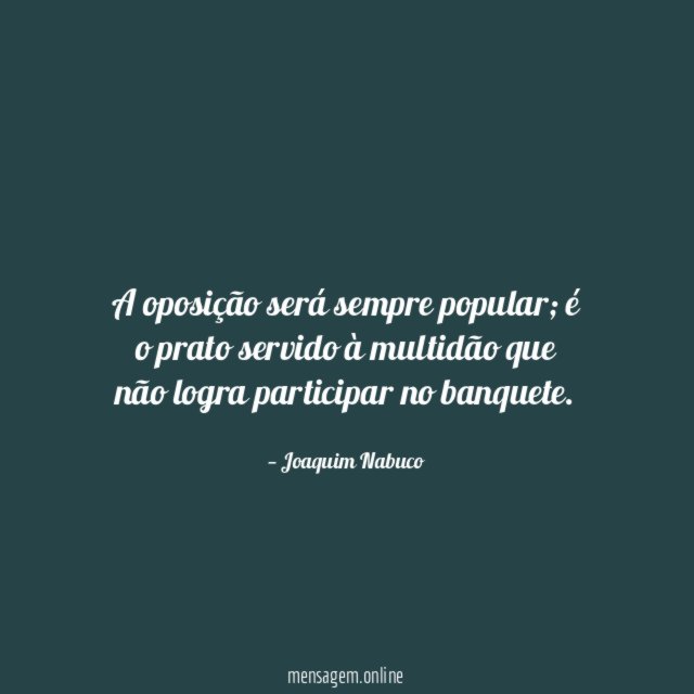 A oposição será sempre popular