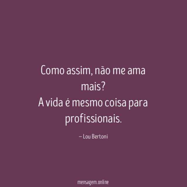 Como assim