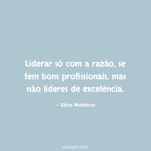 Liderar só com a razão