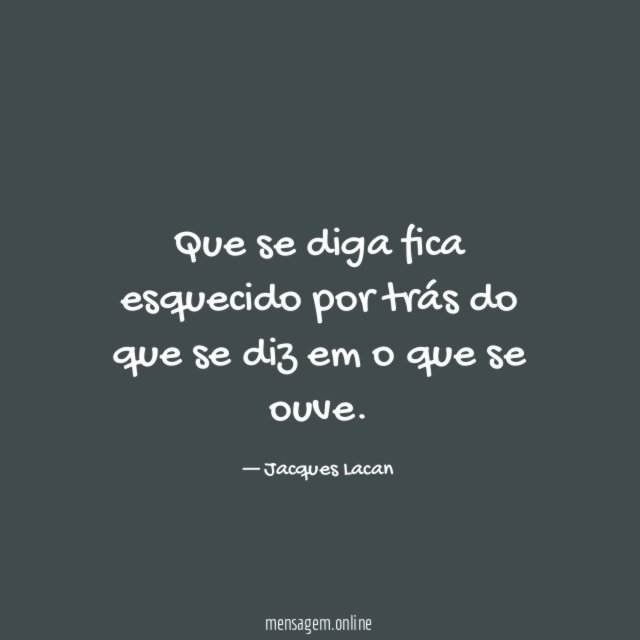 Que se diga fica esquecido por trás do