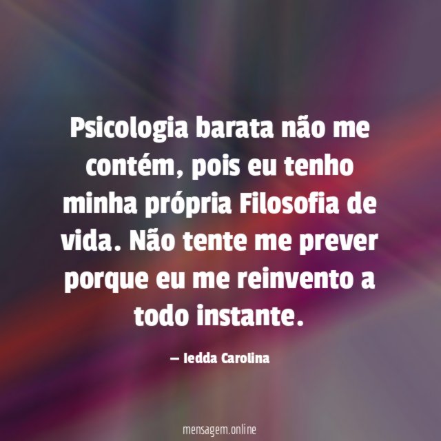 Psicologia barata não me contém