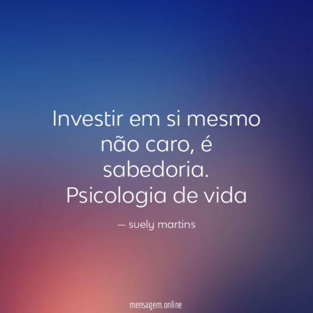 Investir em si mesmo não caro
