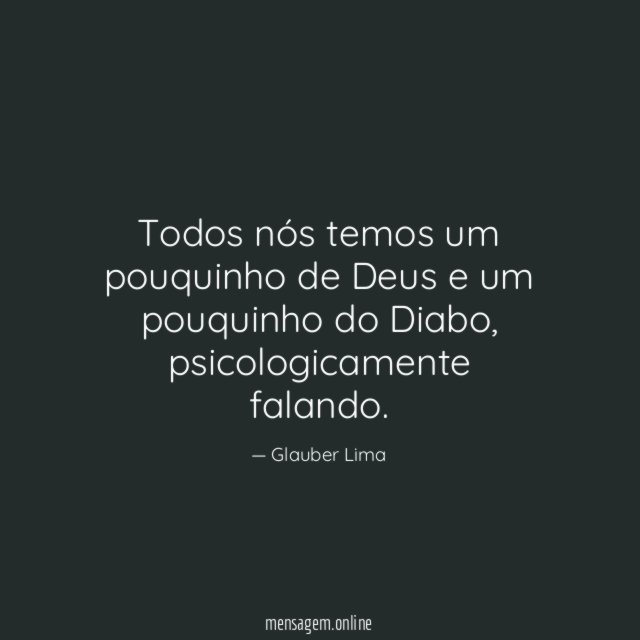 Todos nós temos um pouquinho de Deus
