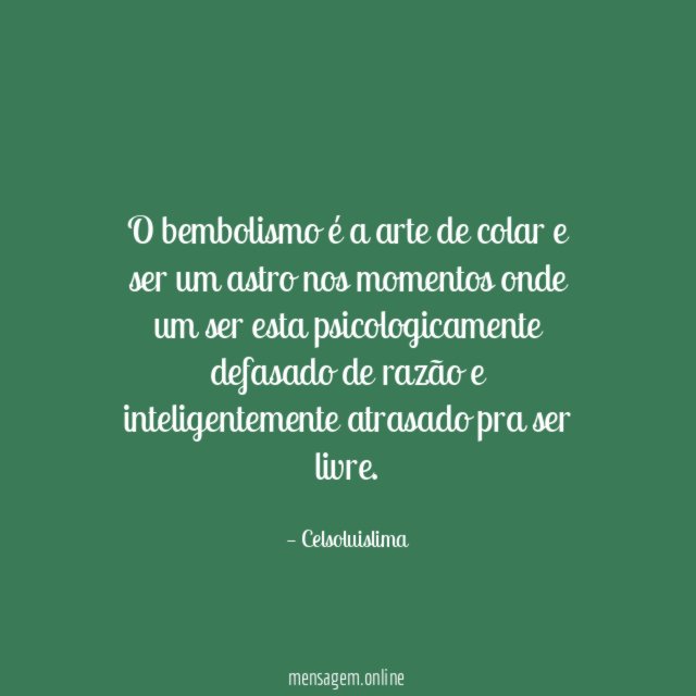 O bembolismo é a arte de colar