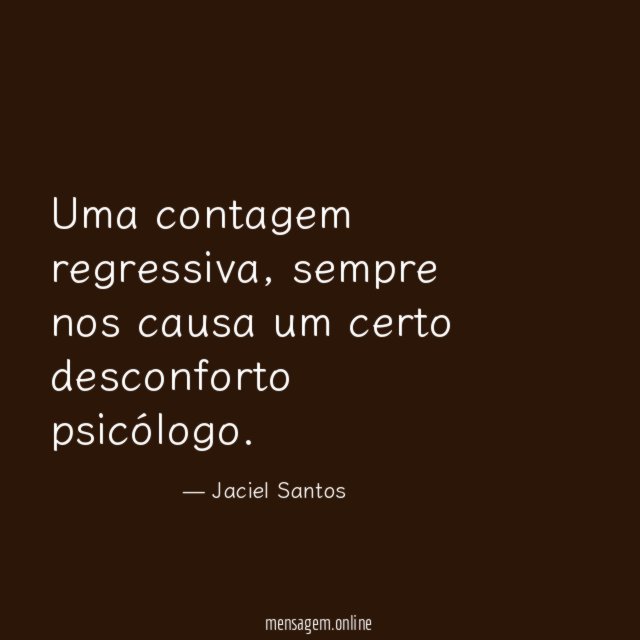 Uma contagem regressiva