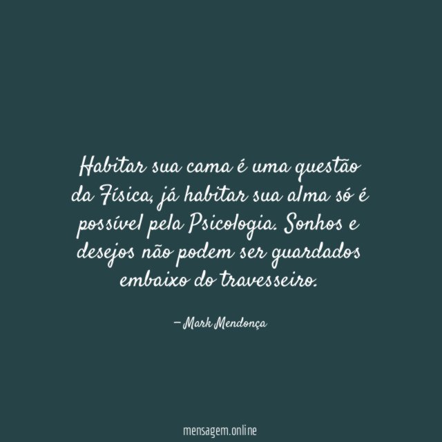 Habitar sua cama é uma questão da Física