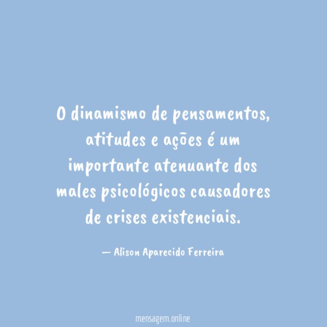 O dinamismo de pensamentos