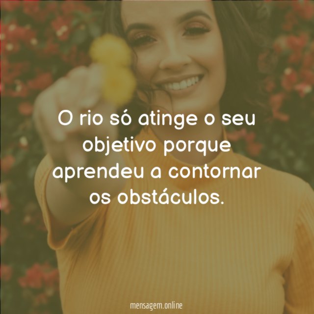 O rio só atinge o seu objetivo porque