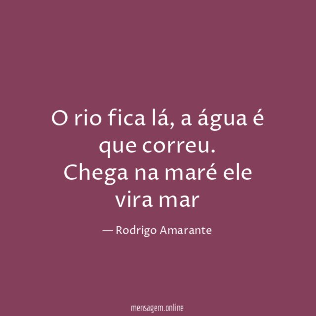 O rio fica lá