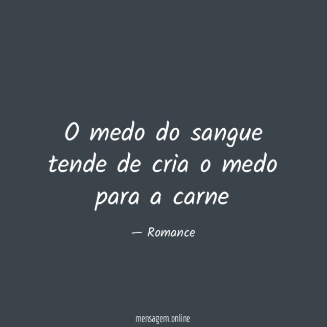 O medo do sangue tende de cria o medo para a carne