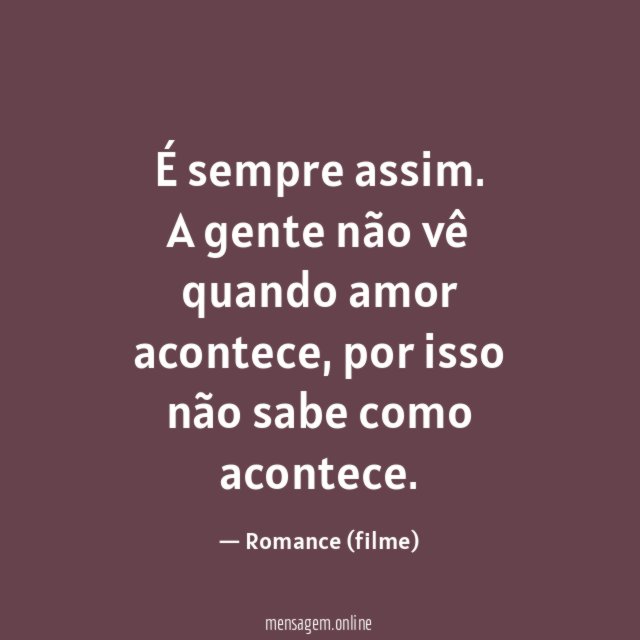 É sempre assim