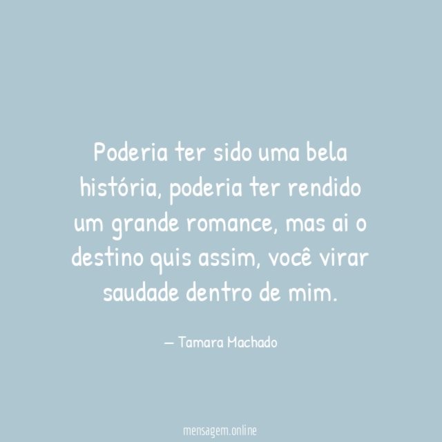 Poderia ter sido uma bela história