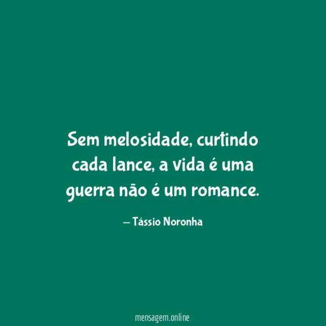 Sem melosidade