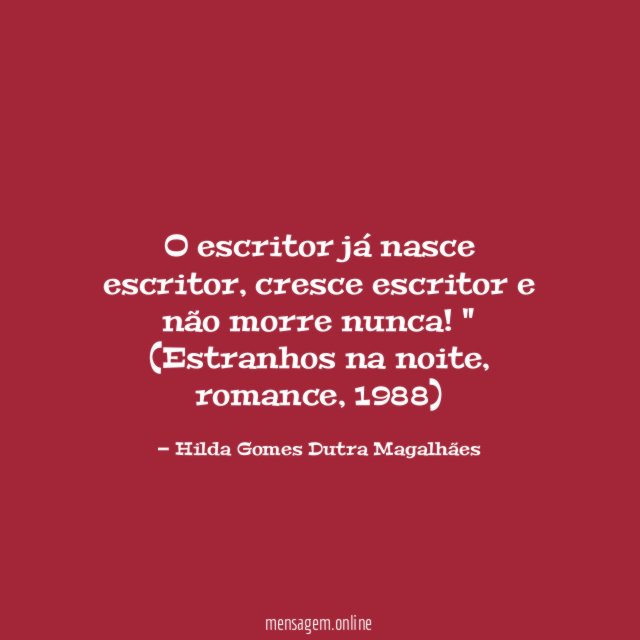 O escritor já nasce escritor