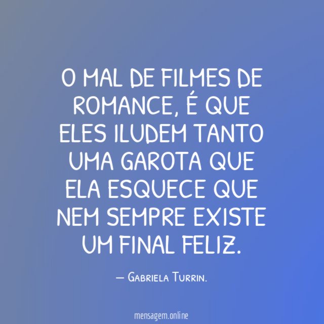 O mal de filmes de romance
