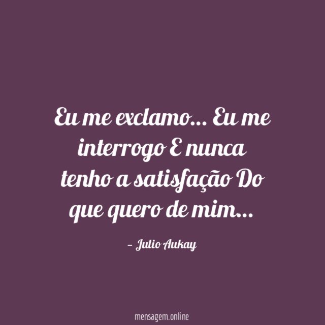 Eu me exclamo