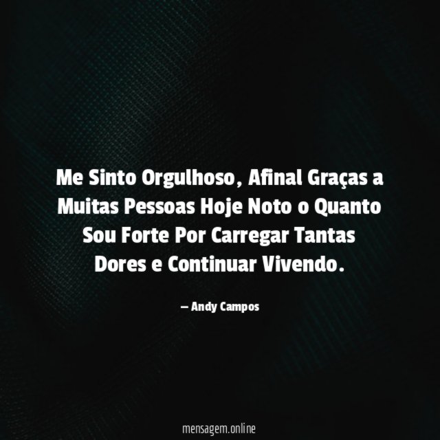 Me Sinto Orgulhoso