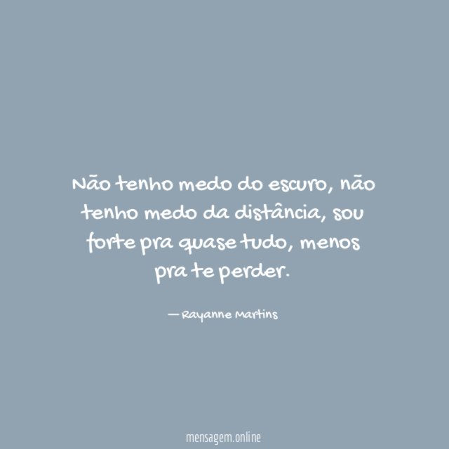 Não tenho medo do escuro