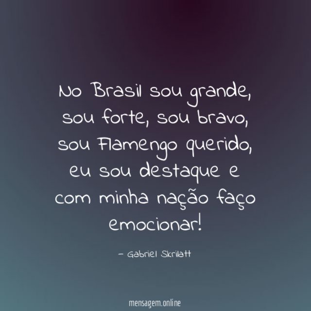 No Brasil sou grande