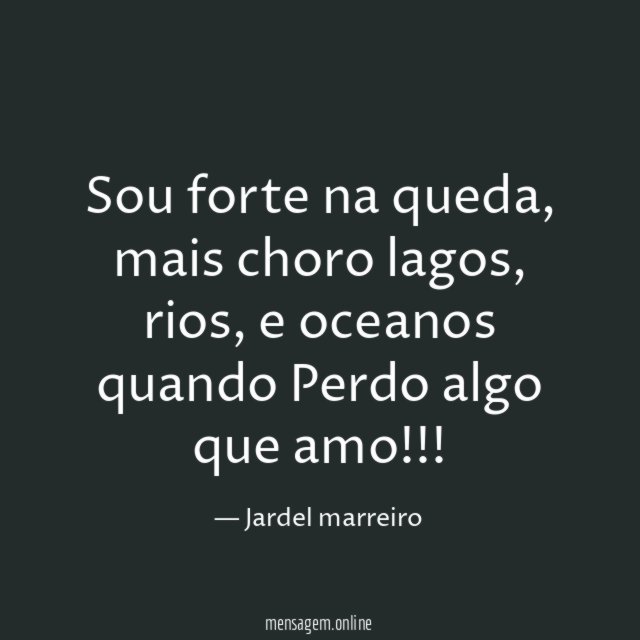 Sou forte na queda