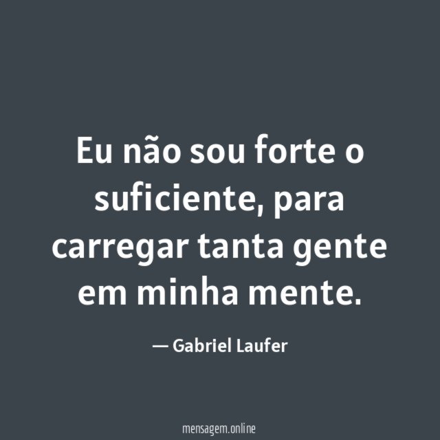 Eu não sou forte o suficiente