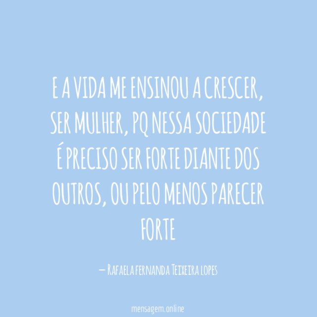 E a vida me ensinou a crescer