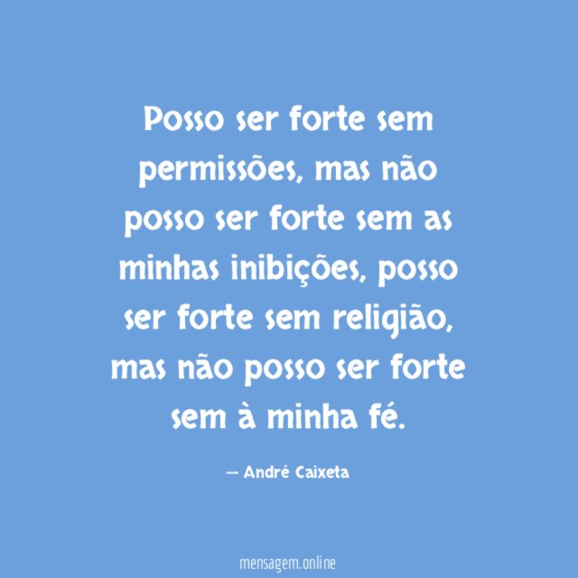 Posso ser forte sem permissões