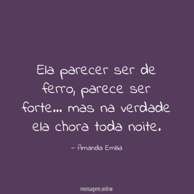 Ela parecer ser de ferro