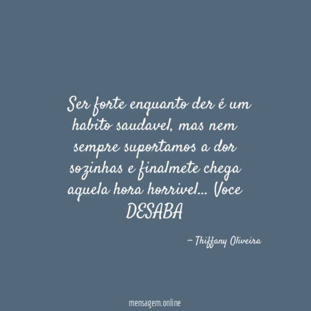 ⇩ Ser forte enquanto der é um habito saudavel